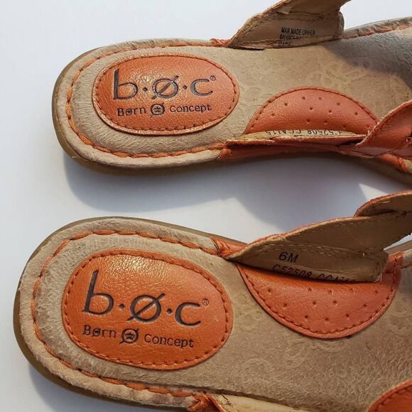 BOC Born Concepts Women's Orange Braided Sandals Size 6 - Picture 3 of 6